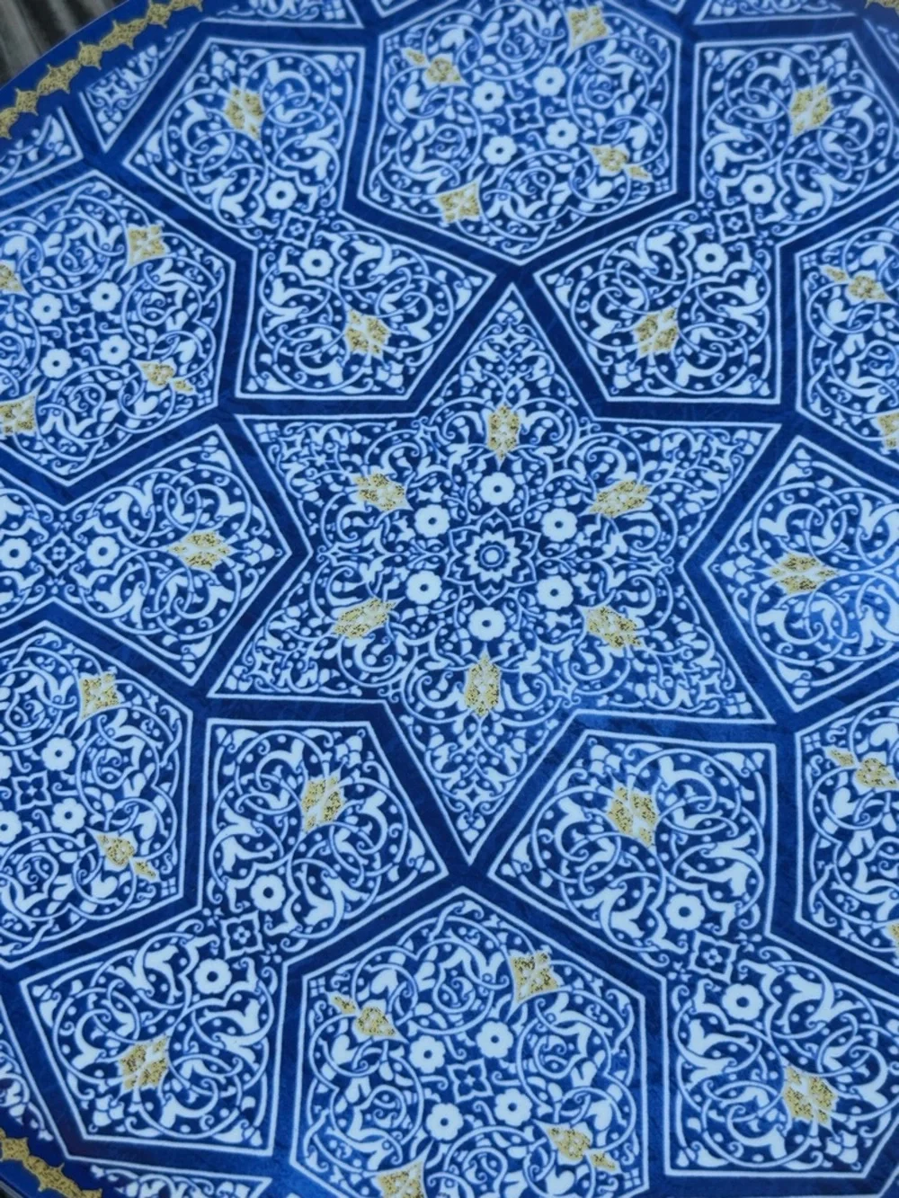 Williams Sonoma Salad Plate Set with Blue Star of David mosaic 2015